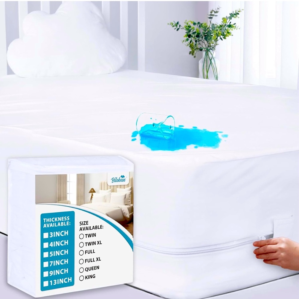 Full-size, Extra Long, Waterproof Mattress Cover/Protector w/ Deep Pockets